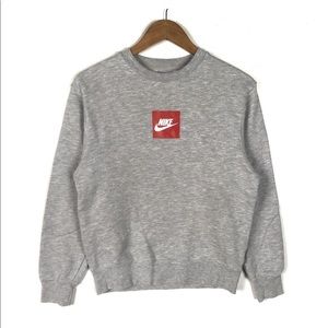 RARE Nike swoosh small logo crew neck sweater